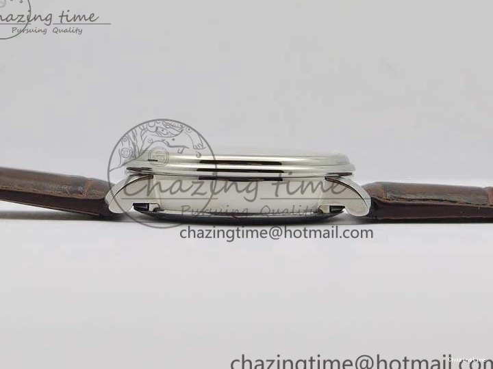 0416 FreshLook Villeret 6654 SS Complicated Function OMF 1:1 Best Edition White Dial On Brown Leather Strap A 8119